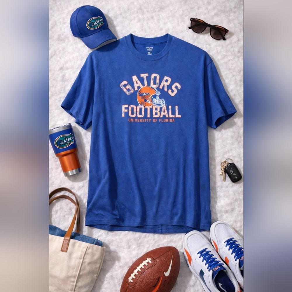 #32 Fanatics Florida Gators Football T-Shirt Men’s 2XL Blue NCAA UF Graphic Tee
